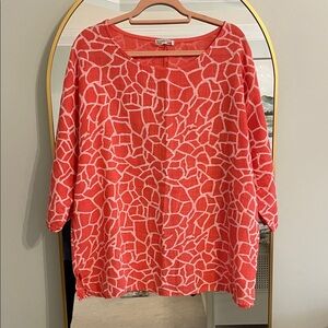Coral Patterned Women's Top